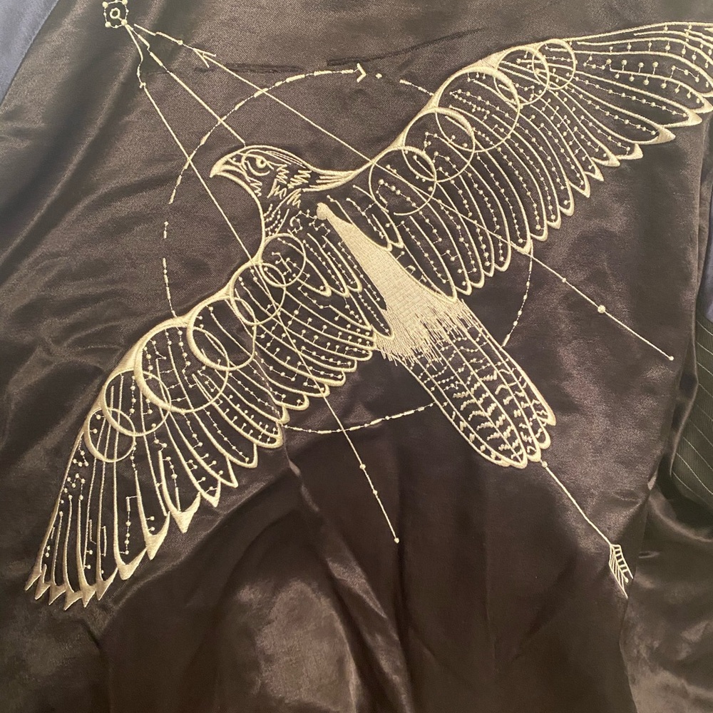 SOLD Sacai Dr Woo SS19 Embroidered Eagle Souvenir Jacket Blazer - Picture 12 of 16
